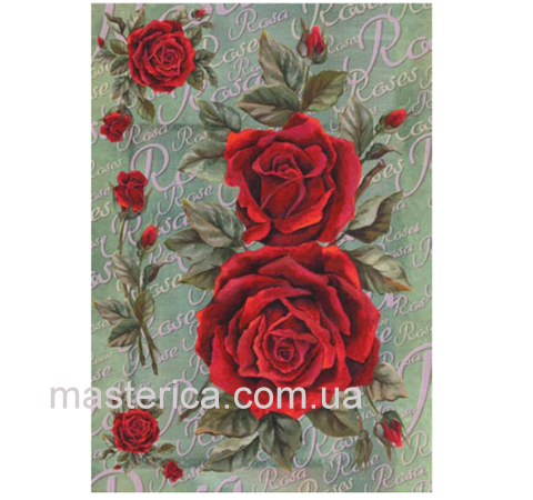 Рисовий папір Ferrario 35x50 см, «Червона троянда» 003 