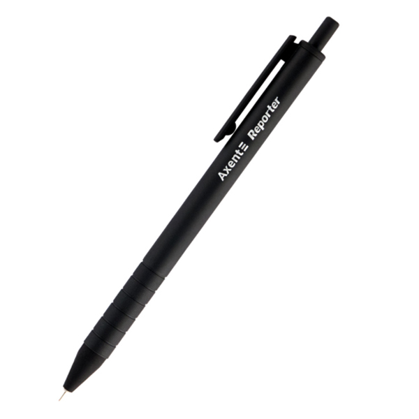 Ручка масляная автоматическая AXENT Reporter, черная 0,7 мм