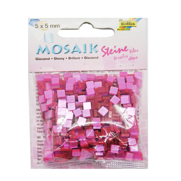 Folia мозаика Gloss 45 гр, 5x5 мм (700 шт), №23 Pink (Фуксия)
