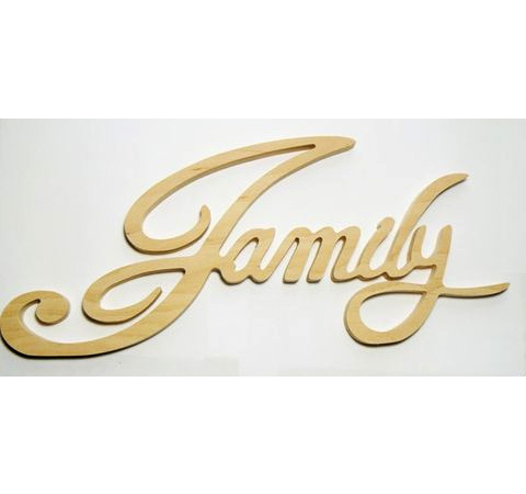 Надпись из дерева «Family», 35х15 см