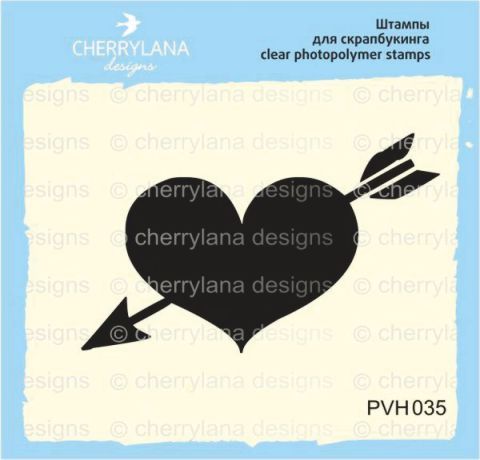 Прозорий штамп для скрапбукінгу «Сердечко-1» 1.9х2.05 см. 