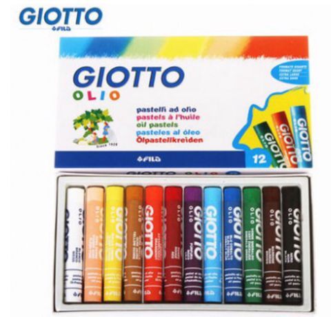 Масляная пастель GIOTTO OLIO FINE, d-9 мм, 12 цветов