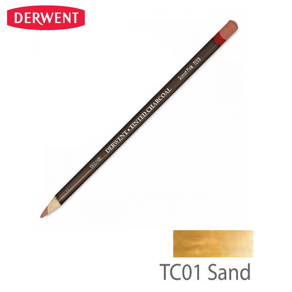 Карандаш угольный Derwent Tinted Charcoal, (TC01) песочный.