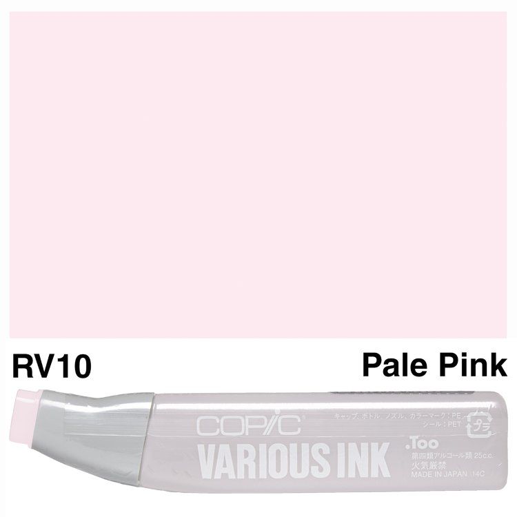 Чорнило для маркерів Copic Various Ink, #RV-10 Pale pink (Пастельно-рожевий) 