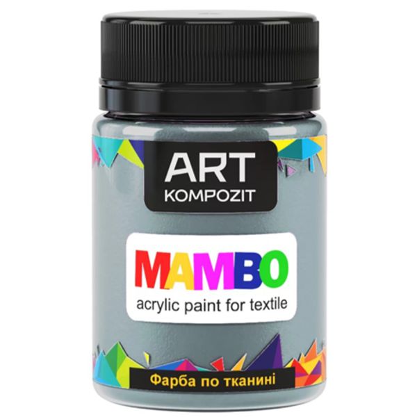 Краска для рисования по ткани MAMBO "ART Kompozit", цвет: 116 СЕРАЯ ГАВАНЬ, 50 ml