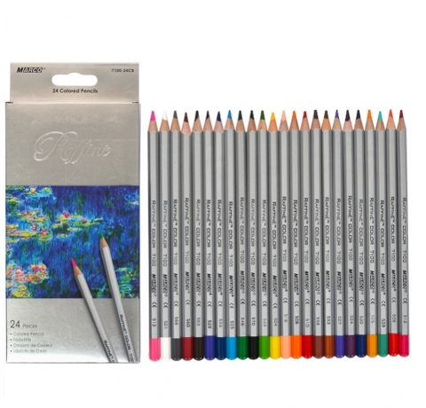 Набір м'яких кольорових олівців Marco, Raffine, 24 кольори 