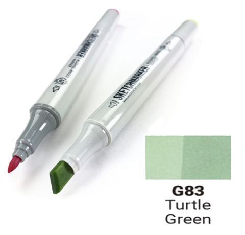 Маркер SKETCHMARKER, колір ЗЕЛЕНА ЧЕРЕПАХА (Turtle Green) 2 пера: тонке та долото, SM-G083 