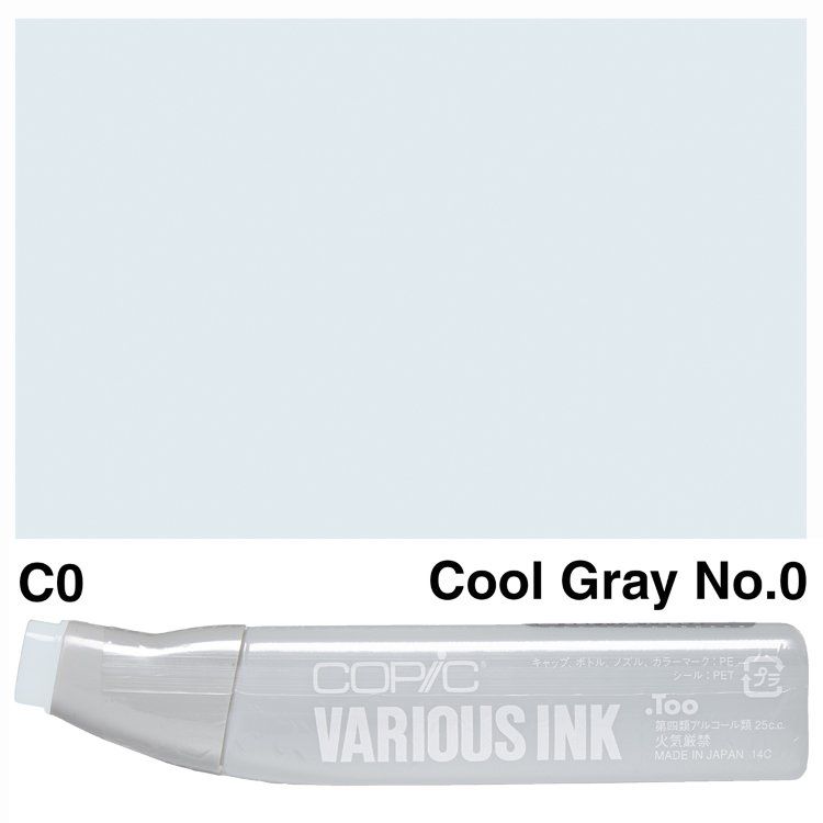 Чорнило для маркерів Copic Various Ink, #С-0 Cool gray (Холодний сірий) 