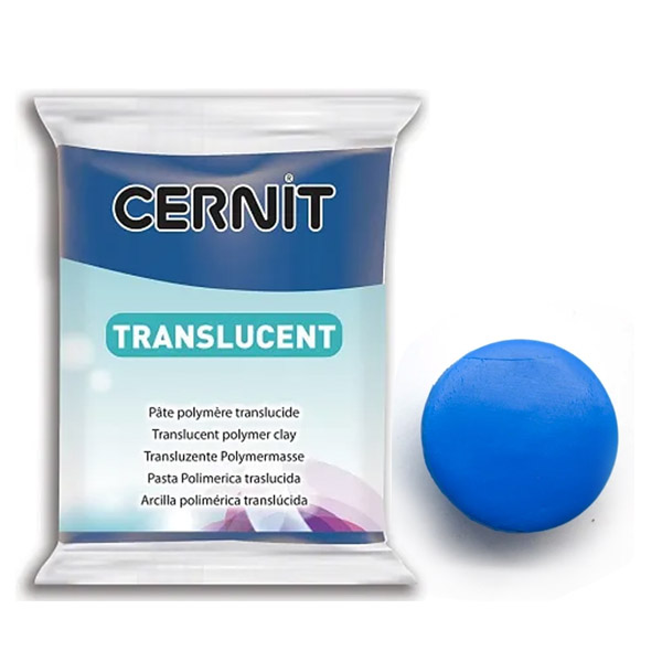 Полімерна глина Cernit Translucent, 56 гр. Колір: Сапфір №131 