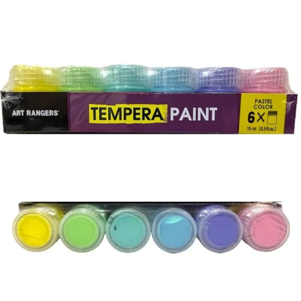Фарби темперні JO «Art rangers» Пастельні кольори, 6x15 ml