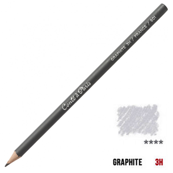 Карандаш для экскизов Black lead pencil, Graphite Conte, 3H