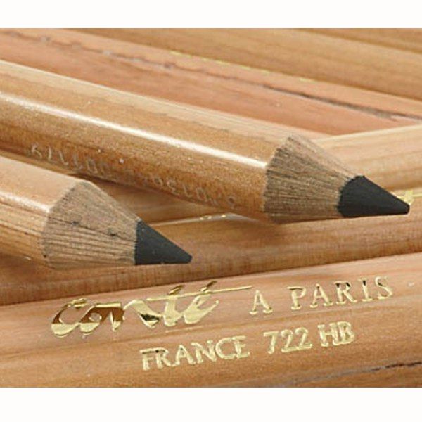 Карандаш для экскизов Black lead pencil, Carbon-round Conte, в ассортименте - фото 2