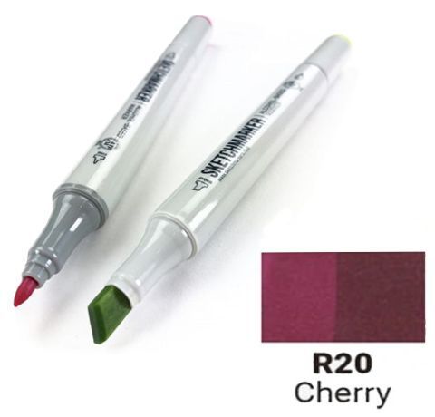 Маркер SKETCHMARKER, цвет ВИШНЯ (Cherry) 2 пера: тонкое и долото, SM-R020