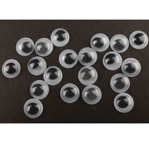 Глазки для игрушек, подвижные, круглые, D-12 мм (20 шт./уп)