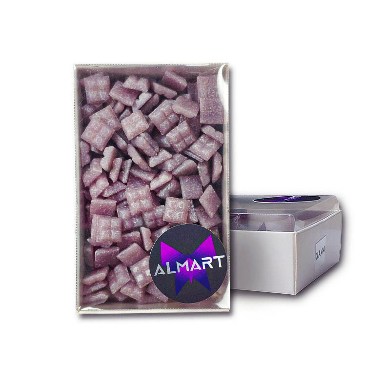 Скляна мозаїка ALMART, «манка», фіолетова СВ, 10x10 мм, 150 гр (204 шт). 
