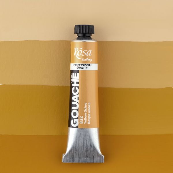 Гуашевая художественная краска, ROSA Gallery, туба, 20мл,  Охра желтая (832)
