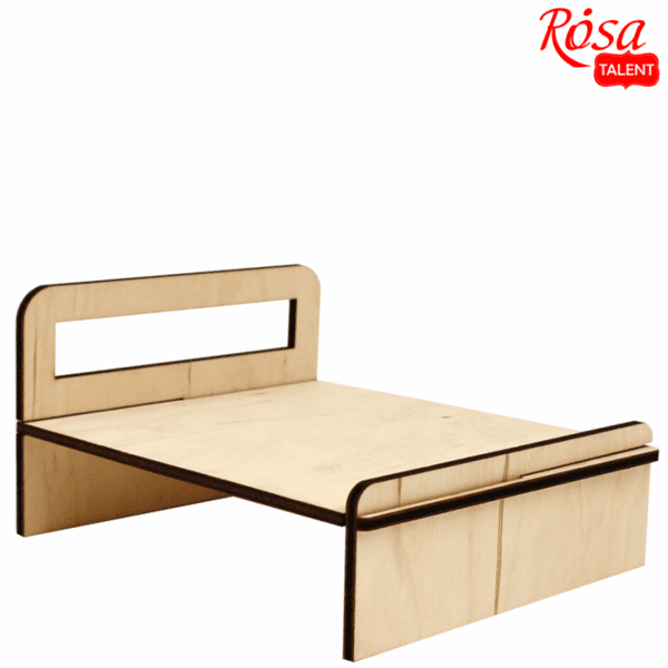 Кукольная мебель «Кровать» 1, модерн, фанера, 11х13,6х7 см, ROSA TALENT