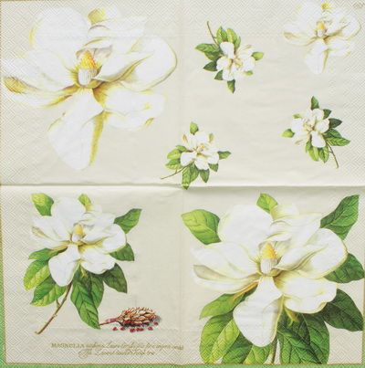 Салфетка Белые цветы