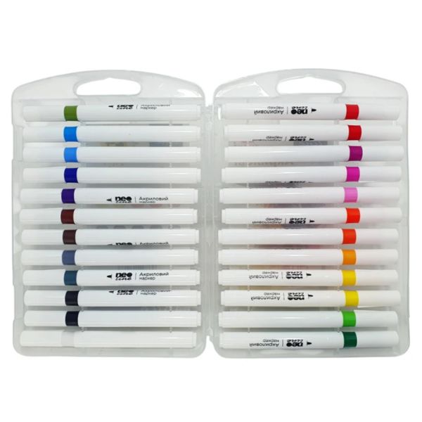 Набір акрилових маркерів Neo Line, 24 кольорів (4061-24SH) - фото 2
