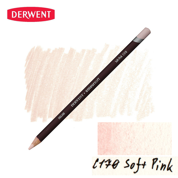 Карандаш цветной Derwent Coloursoft (C170) Светло-розовый.
