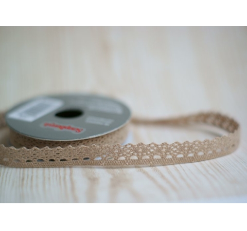 Кружевная лента цвета «латте» ScrapBerry's, 2 м/уп.