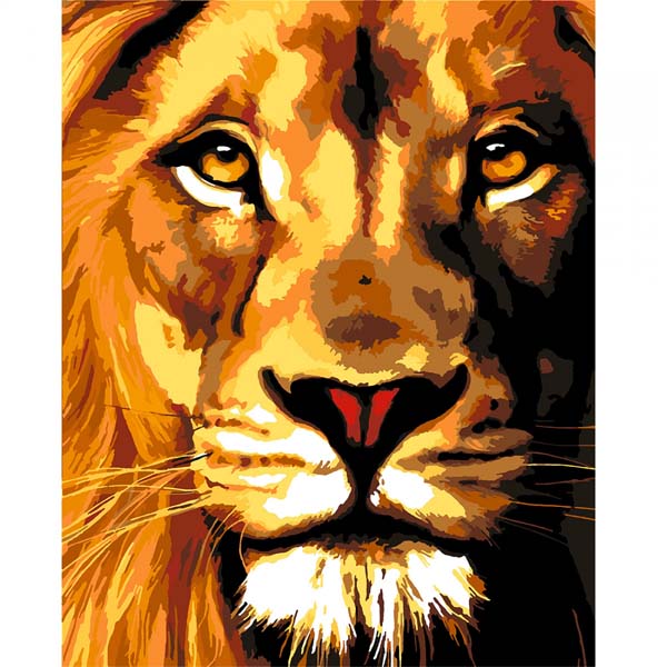 Картина по номерам «Величественный лев», 40х50 см., SANTI - фото 1