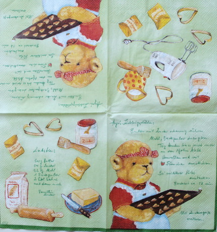 Серветка Ведмедик з печивом 