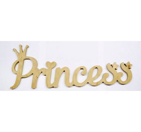 Надпись из дерева «Princess», 39х14 см