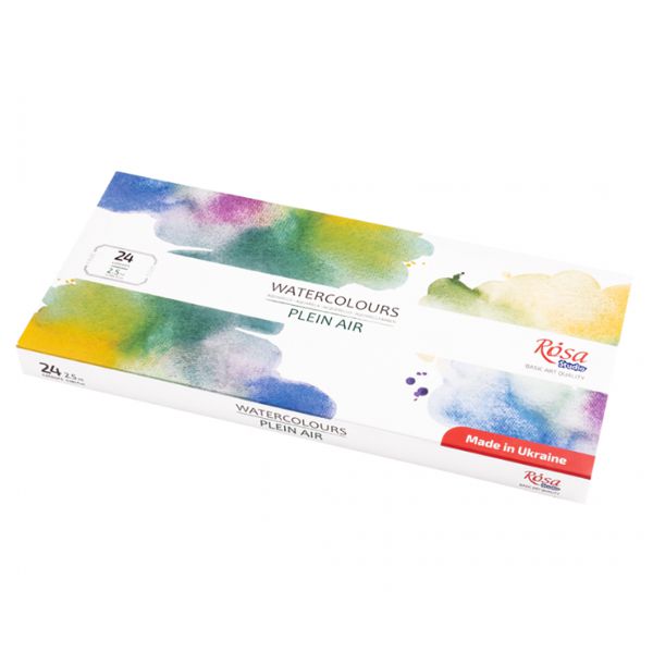 Набор акварельных красок PLEIN AIR, 24*2,5мл, кювета, картон, ROSA Studio - фото 2