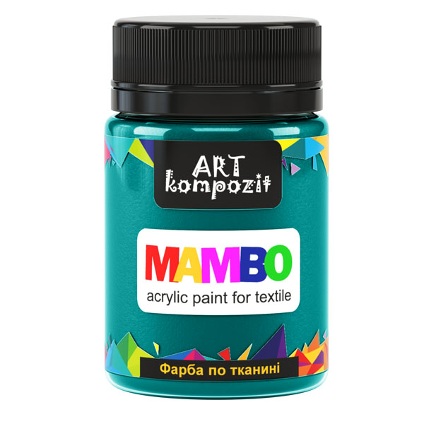 Фарба для малювання по тканині MAMBO "ART Kompozit", колір: 13 Зелений темний, 50 ml 