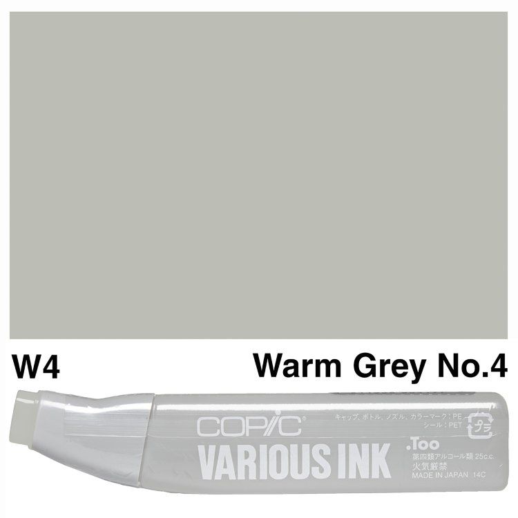 Чорнило для маркерів Copic Various Ink, #W-4 Warm gray (Теплий сірий) 