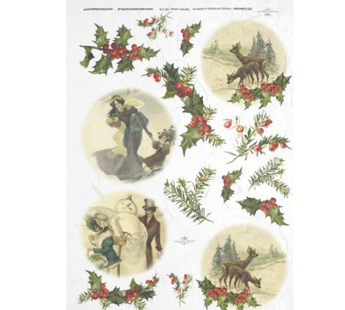 Рисовая бумага «Зимние миниатюры-4» А4