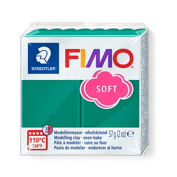 Пластика «FIMO Soft», 56 г. Цвет: Изумруд №56