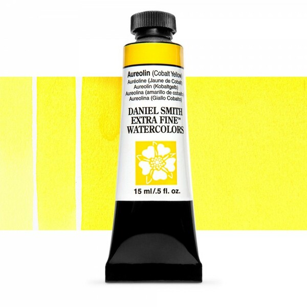 Акварельна фарба Daniel Smith, туба, 15мол. Колір: Aureolin (Cobalt Yellow) s3 