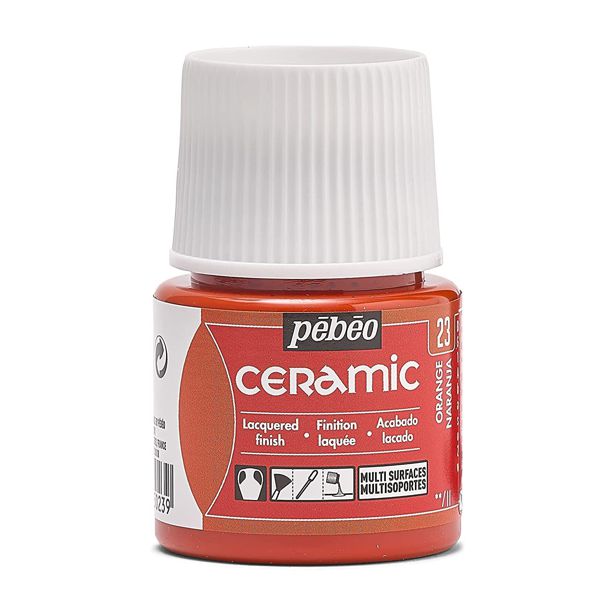 Фарби для скла та кераміки Pebeo «CERAMIC» Помаранчевий №23, 45 ml 