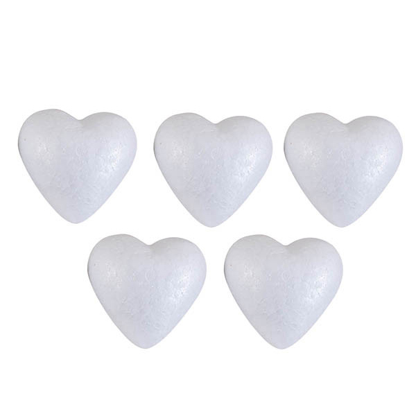 Набір пінопластових фігурок SANTI "Серце", 6 см, 5 шт/уп. 