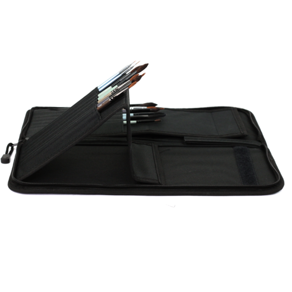 Пенал-холдер для пензлів з довгою ручкою, тканина, колір: чорний (30,5х38 см), ROSA  - фото 3
