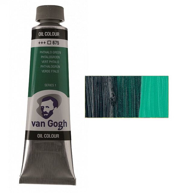 Масляная краска Van Gogh, ЗЕЛЕНЫЙ ФЦ (675), 40 мл. Royal Talens