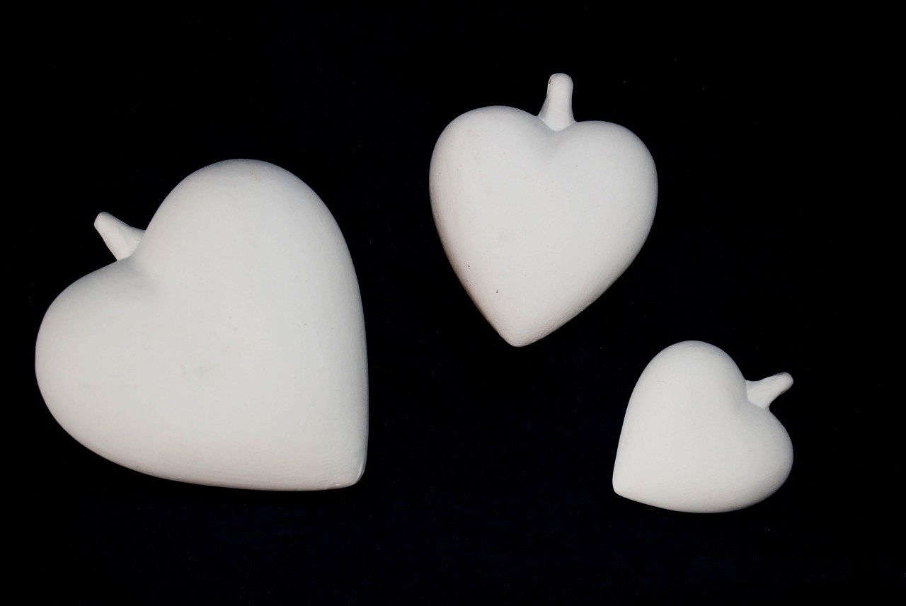 Керамическое подвесное сердце (маленькое), 65*60 мм