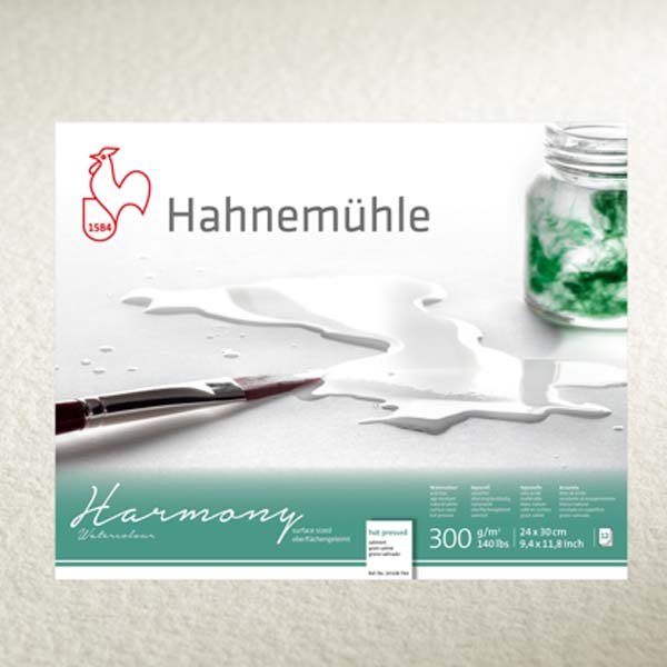 Блок акварельной бумаги Hahnemuhle «Harmony» на спирали, 100% целлюлоза, мелкое зерно(НР), А3, 12л,  - фото 1