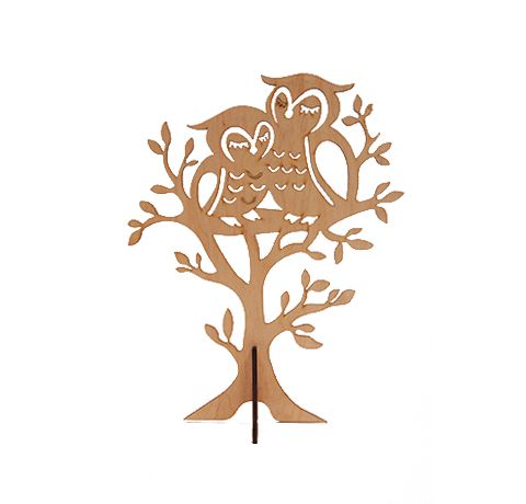 Деревянная заготовка «Совы на дереве», 25х19,6 см