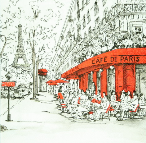 Салфетка Кафе в Париже