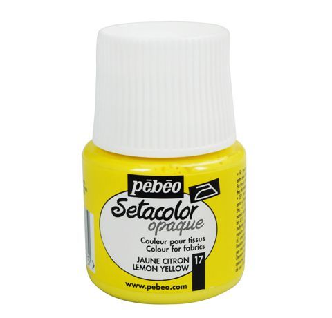 Фарба акрилова для тканини Pebeo Setacolor Opaque, 017 ЛИМОННА, 45 ml 