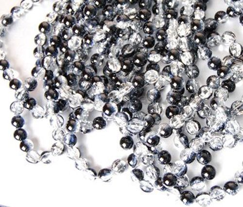 Стеклянные бусины, Черные, 10 мм (80 шт./уп.)