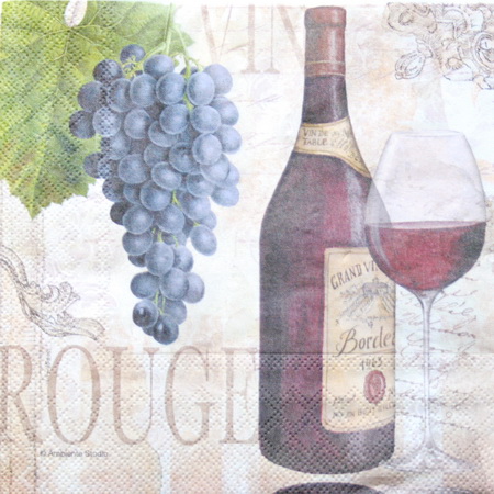 Серветка Вино та виноград 