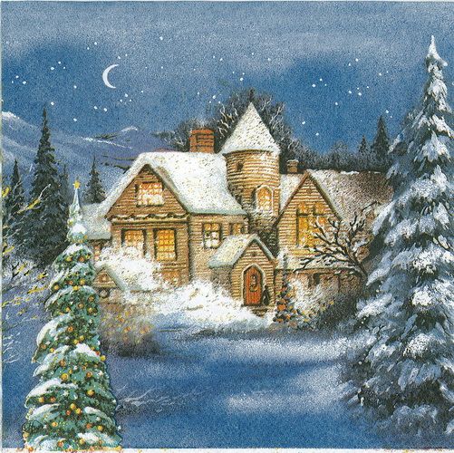 Салфетка Зимняя ночь