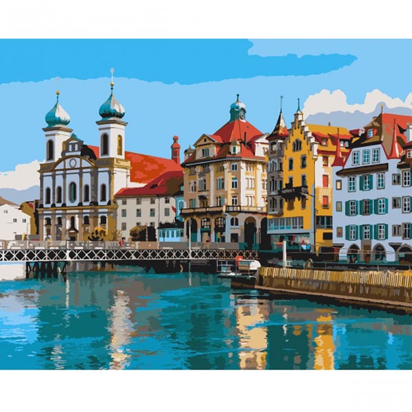 Картина по номерам «Удивительная Швейцария», 40х50 см., SANTI