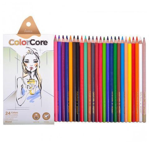 Набір кольорових олівців Marco, ColorCore, 24 шт. 