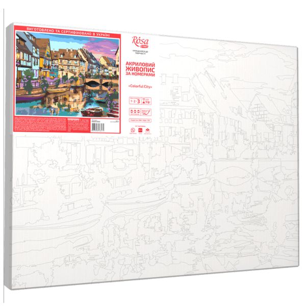 Набор-стандарт, картина по номерам, Colorful Сity, 35х45см, ROSA START - фото 2