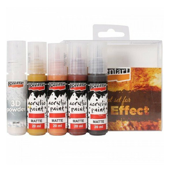 Набор материалов для создания эффекта Ржавчины Rust Effect Set Pentart, 5х20 ml (29762)  - фото 2